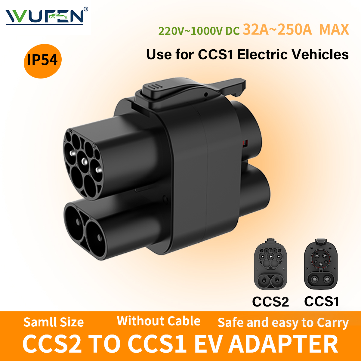 WUFEN CCS2 To CCS1 EV Adapter  - огляд і ціна Ev Charging Cable