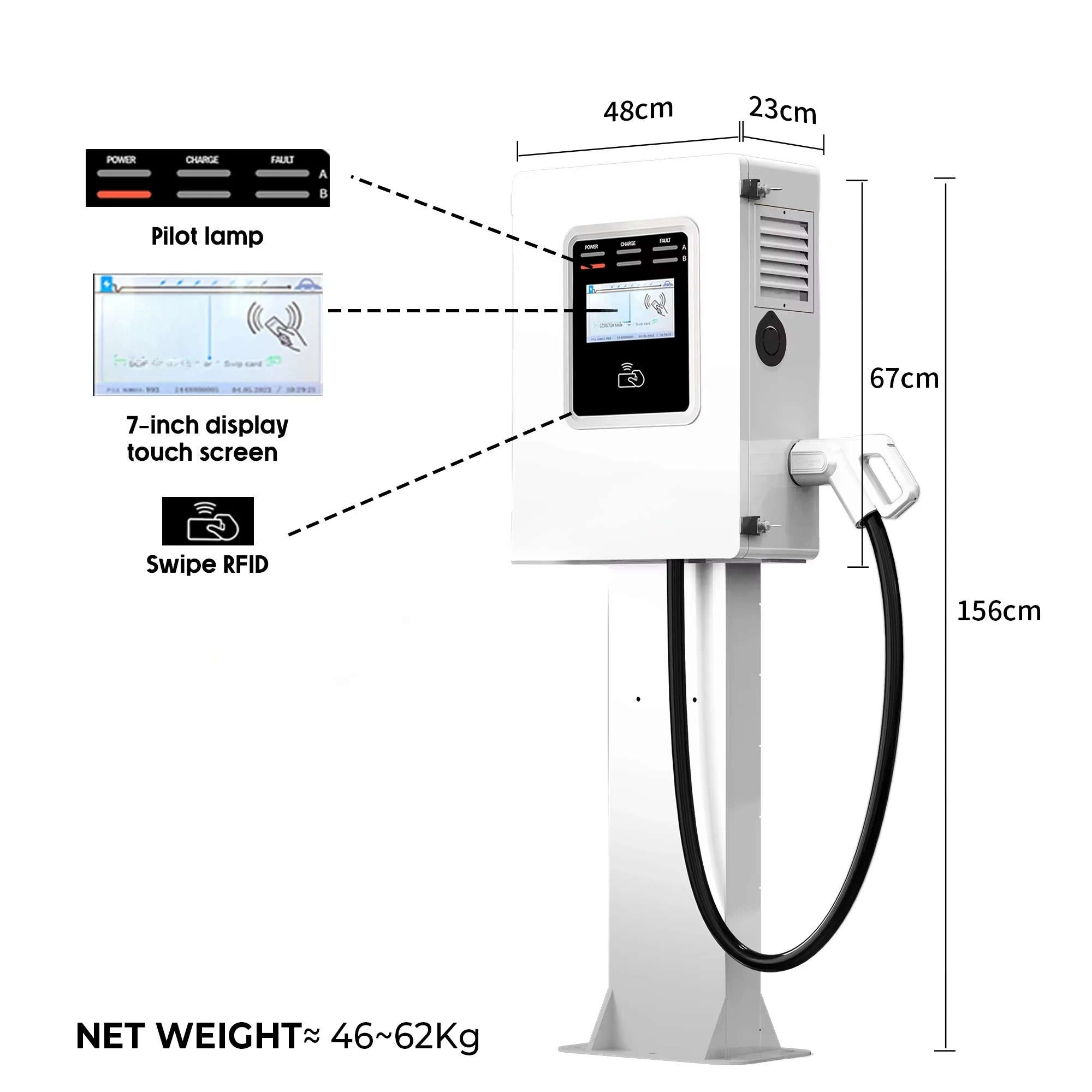 2026 Wallbox Ccs2 30kw Commerc - огляд і ціна Ev Charging Pile
