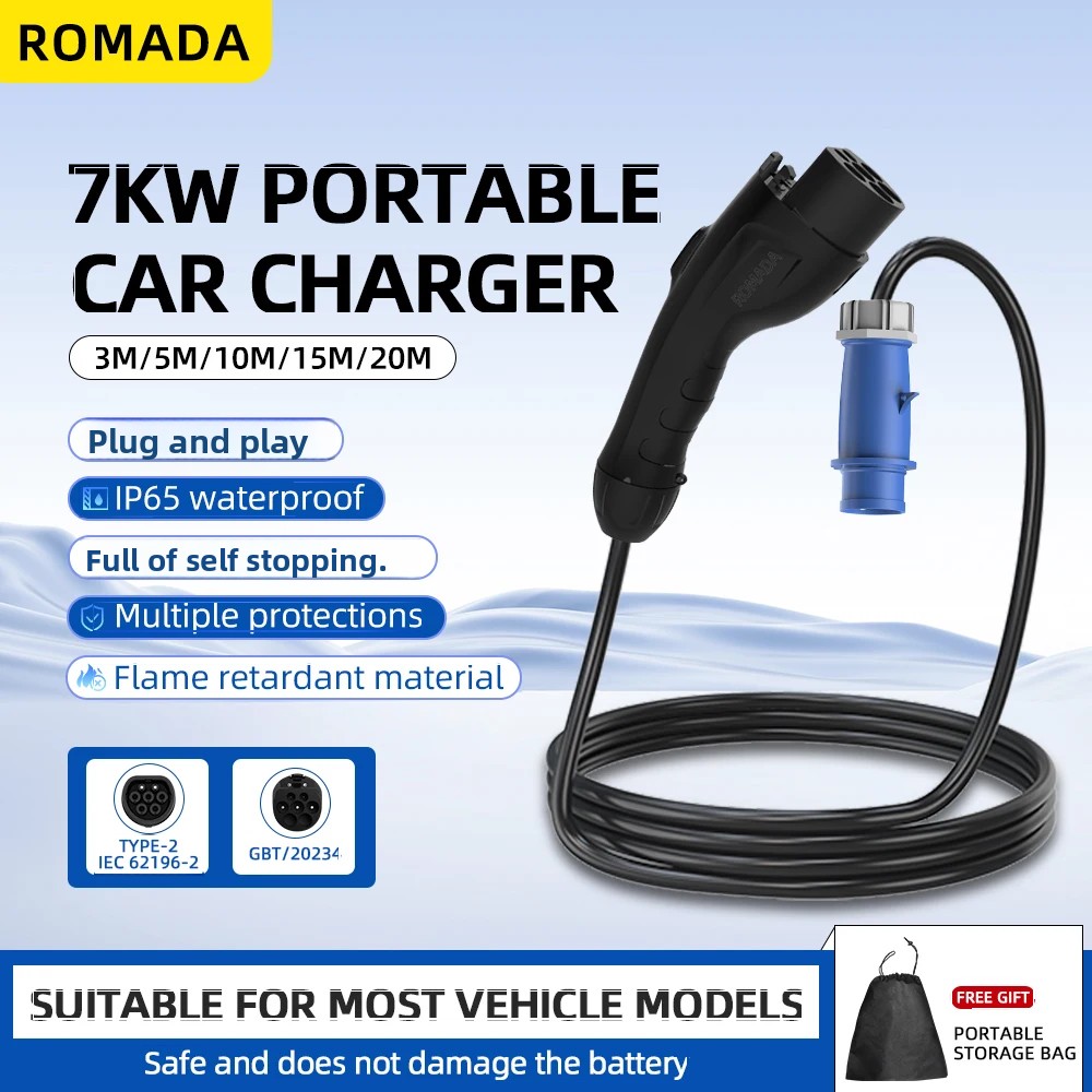 7KW 32A Electric Vehicle EV Po - огляд і ціна Ev Charger Adapter